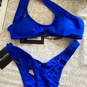PLT blue cut-out bikini